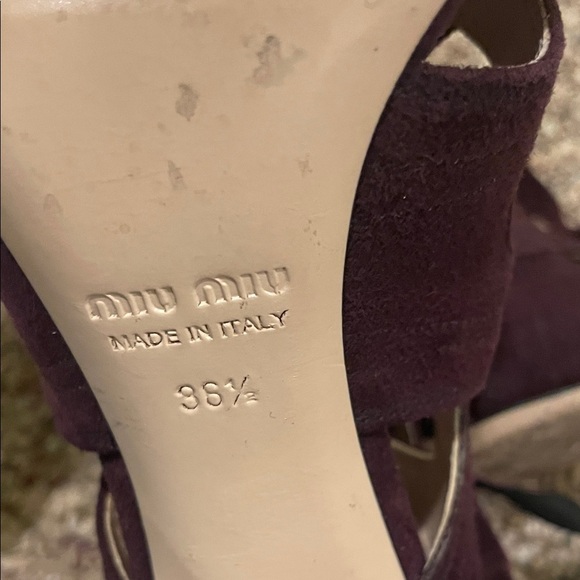 Womens Miu Miu Calzature Donna Ankle Strap Heels - Picture 8 of 9